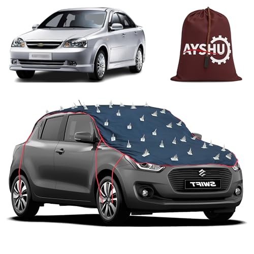 Image of AYSHU Water-Resistant Spike Car Cover for Chevrolet Optra SRV 1.6 (2006-2010) - Protects from Dogs, Monkeys, Dust, Sunlight & UV - Full Roof Universal Fit
