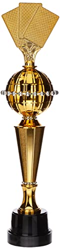 AX Esportes Troféu Baralho 472/5 65cm 1º Colocado 65cm, Dourado