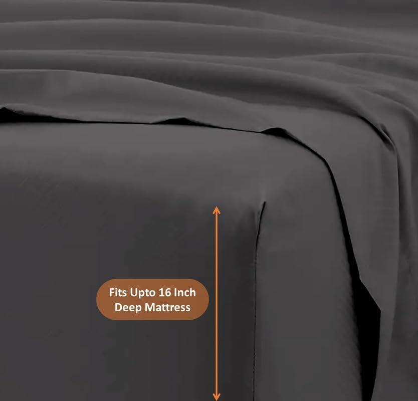 Miniatura 3 de Femini Fashion My Egyptian Giza - Sábanas de algodón Giza tamaño Queen, bolsillo extra profundo de 16 pulgadas, 100% algodón Giza de fibra larga,