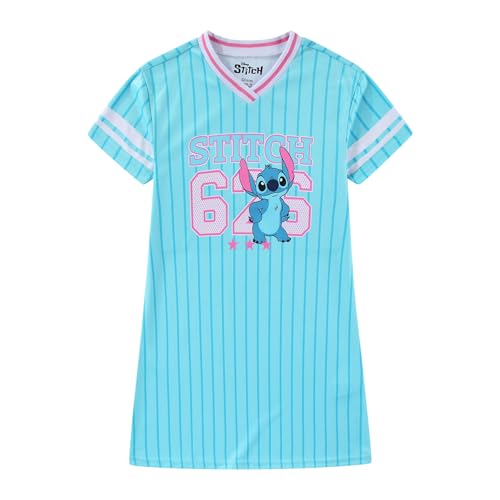 Disney Lilo & Stitch Girls Jersey Dress for Toddler and Big Kids Blue