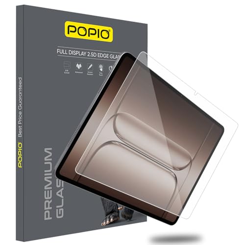 Image of POPIO Military-Grade Tempered Glass Screen Protector for OnePlus Pad 3 / OnePlus Pad 2 Pro | 9H Hardness, HD Clear, Scratch Resistant, Bubble-Free Installation (1 Pack)