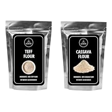 Naturevibe Botanicals Brown Teff Flour 5lb and Cassava Flour 5lb | Flour Combo