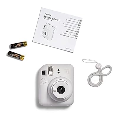 Fujifilm Instax Mini 12 Instant Camera with 40 Shot Film Pack - Clay White