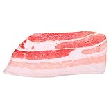 Portable Pet Blanket for Cats Dogs, Bacon Modeling Cushion, Soft Warm Sleeping Pad, Indoor Outdoor Use, Machine Washable, Berber Fleece Material