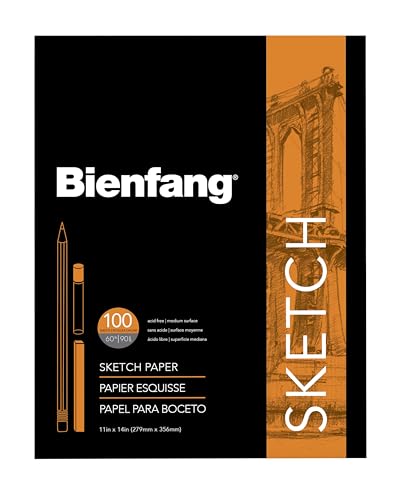 Papier à dessin léger Bienfang pour croquis au graphite et stylo avec feuilles sans acide