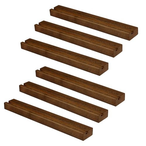 Ilyapa IL-WRH-ESP-6PK Wood Vinyl Record Shelf Wall Mount, 6 Pack - Espresso Record Album Holder Display Your Lp, Vinyl Record Display Wall Mount, Record Shelves Wall Mount cover