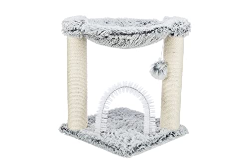 TRIXIE Adra Cat Tree with Brush, Scratching Posts, Hammock, Dangling Cat Toy