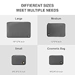 LEVEL8 4 Set Packing Cubes Travel Luggage Packing Organizers - Grey - Image 2