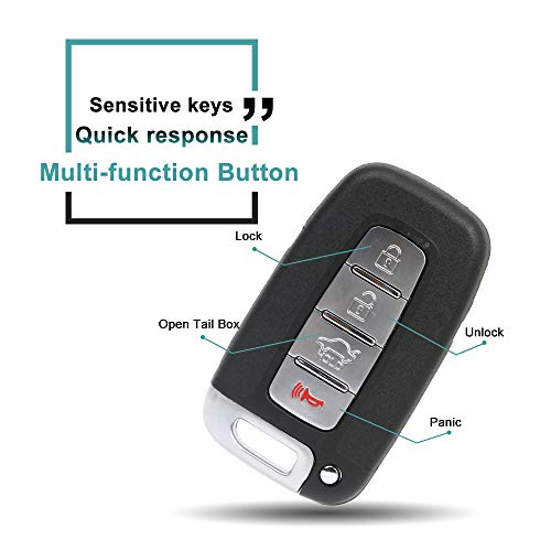 Selead 124990-5243-1417504541 Keyless Entry Remote Control Car Key Fob Keyless Entry Remote Fit For Hyundai For Kia Azera Equus Genesis Sonata 2011-2015 Antitheft Keyless Entry Systems Pcf7952 4 Buttons 1Pc Us Stock thumb #2