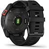 Garmin Fenix 7X Solar-Powered Waterproof 1.4-Inch Display Multisport GPS Watch with Built-in LED Flashlight and Bluetooth (Slate Gray with Black Band)