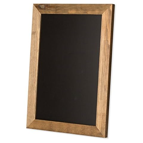 Rustic Wooden Magnetic Kitchen Chalkboard Sign - 12x16 Inch Brown Framed Wall Hanging Chalk Board for Farmhouse Decor, Wedding, Restaurant Menu & Home Cover