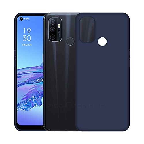 Image of Case Creation Luxurious OG Series for Oppo A53 Case Cover,Anti-Dirty Slim Case Frosted Matte Cute Candy TPU Raised Bezel (Splash of Color) Back Cover for OppoA53 -Navy Electric Blue