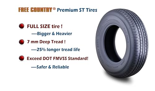 set of 4 Heavy Duty Trailer Tires ST205/75R15 205 75 15 10-Ply Load Range E Steel Belted Radial w/Scuff Guard