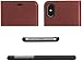 Amazon Basics iPhone X PU Leather Wallet Detachable Case, Dark Brown