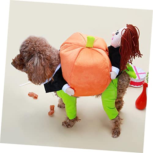 Disfraz divertido de calabaza para perro talla S miniatura 4