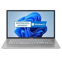 ASUS VivoBook S17 S732UA-123T Laptop 43,9cm (17,3 Zoll, FHD, IPS-Level, matt) Notebook (AMD Ryzen R7-5700U, 16GB RAM, 1TB SSD, shared Grafik, Win10H) Transparent Silver