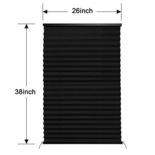 Image of NOVINO RV Blinds Pleated Shades,Camper Window Blinds,RV Window Shade for Camper Travel Trailers Motorhome Motor Coach-26 W x 38 inch L