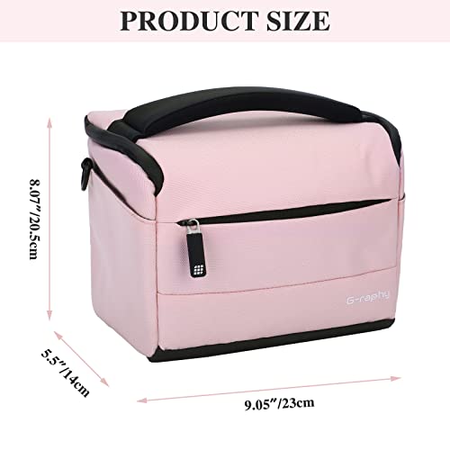 G-Raphy Camera Bag Case Waterproof Dslr Insert Bag For Dslr Slr Cameras,Mirrorless Cameras And Etc (Pink) #TOP1