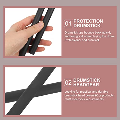 Protector para punta de baquetas, 2 piezas negro miniatura 5