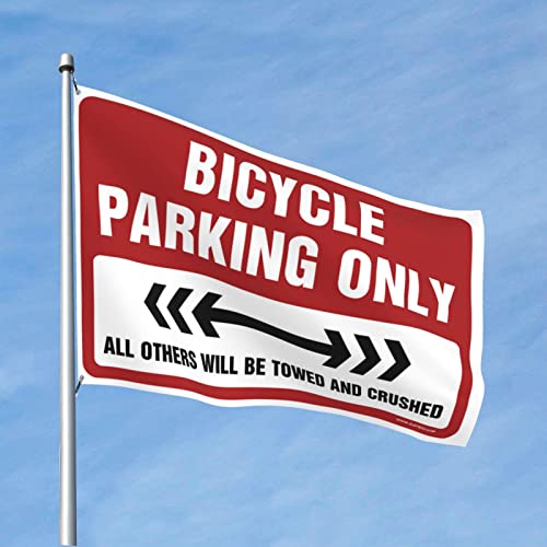 Drapeau Parking à vélo uniquement 120x180 cm pour décoration de chambre d'étudiant