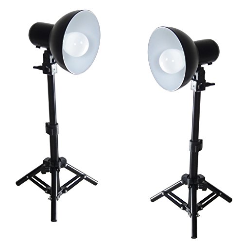 Kit 2X PS01 LED 300W Tageslichtleuchte Studioleuchte Videoleuchte mit Stativ Reflektor Spiral Energiesparlampe Daylight Tageslicht