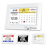 ❤ [Horloge réveil-calendrier numérique pour les jeunes] : Conception brevetée, grand écran IPS de 8 pouces et angle de vision complet vous permettent de voir clairement les chiffres sous tous les angles. L’interface UI-1 innovante vous rappelle le jour de la semaine, le jour, le mois et l’année, de sorte que vous ne raterez aucune date. L’heure numérique est affichée sur le côté gauche de l’interface, et le calendrier numérique sur le côté droit, cette conception magnifique convient aux jeunes, employés de bureau et étudiants pour un usage aux bureaux, salles de conférence, chambres, etc.