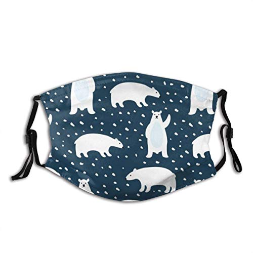 Preisvergleich Produktbild Niedlicher Eisbär, einfaches Tier-Halstuch, Schal, Maske, winddicht, atmungsaktiv, Angeln, Wandern, Laufen, Radfahren