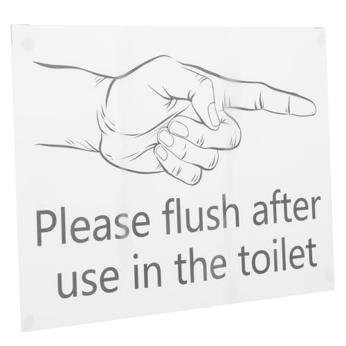 SOLUSTRE Toilet Seat Sticker Adhesive Bathroom Decor Sign for Safety Reminders Self-adhesive Wall Decal for Washrooms High Visibility Warning Sign for Enhanced User Awareness