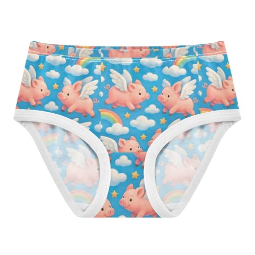 Joisal Cute Cartoon Pigs Rainbow Toddler Girls Underwear 2t Cotton Cute Panties Girl Flower Kids Undies Briefs