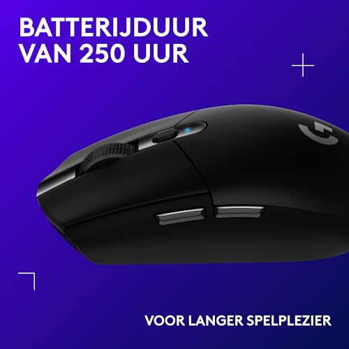 Logitech G305 Lightspeed Draadloze Gaming Muis, HERO sensor, 12.000DPI, lichtgewicht, 6 Programmeerbare Knoppen, batterijduur 250 uur, on-board geheugen, PC/Mac - Zwart - Afbeelding 5