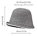 Women Warm Vintage Bucket Hats Fashion Fedora Cloche Cap Classic Felt Bowler Hat Outdoor Fall Winter Mocha