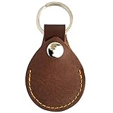 [AMIBUDCCI] 日本製-airtag-ケース-キーホルダー edy-コイン型 ケース QUICPAY 500円玉-収納 (ダークブラウン)