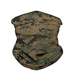 Buybai Woodland Digital Camo Headband Bandana Versatile Sports & Casual Headwear Multifunctional Seamless Neck Gaiter, Headwrap, Balaclava, Helmet Liner