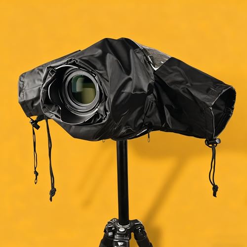 WDEC Housse de Pluie pour Appareil Photo, Housse de Protection Imperméable pour Appareil Photo, Housse de Pluie Appareil Photo Caméra Couverture Anti-Pluie, Anti-poussière DSLR – vue 9