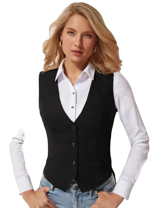 WaistCoat,RegularFit WaistCoat,Black WaistCoat,Cotton Blend WaistCoat,Casual WaistCoat,Office Wear WaistCoat,Women WaistCoat,WaistCoat05.-image-33
