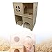 Baoblaze 2 Tier Hamster House Cage Accessories Hide Supplies Play Toy Hamster Hideout with Swing for Chinchilla Small Pet Mice