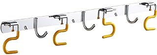 Exttlliy 304 Stainless Steel Broom Holder Organizer Multifunctional S-Style Wall Mount Mop Storage