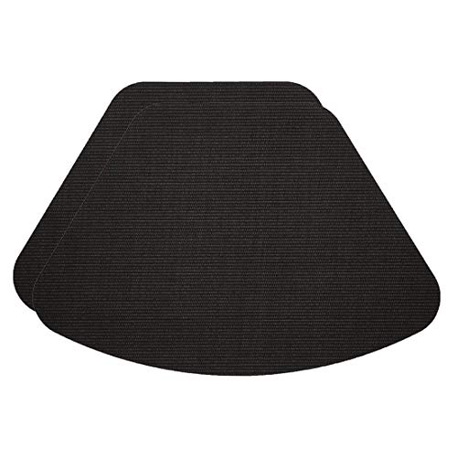 Sweet Pea Linens Black Wipe Clean Wedge-Shaped Placemats - Set of Two