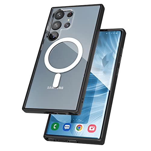 Encased Capa transparente projetada para Samsung Galaxy S23 ultra magnética com suporte de telefone