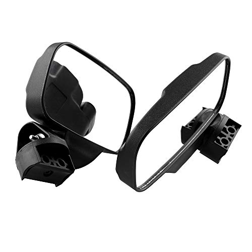 MKING UTV All Terrain Off-road Vehicle Motorcycle Refitted Rear-view Mirror, Wide Field of View Mirror, Applicable to Any UTV with 1.75\"or 2\" Round Pipe Roll Cage - Thumbnail 5