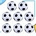 Veemoon 8pcs Mini Replacement Footballs for Tabletop Soccer Game Diameter Black White for Foosball Tables Plastic Soccer Accessories for Boys and Girls Adults
