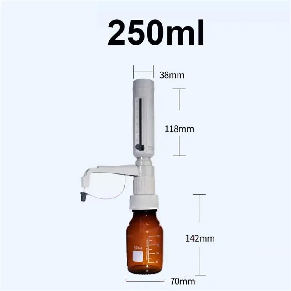 Laborausstattung und -bedarf Einstellbare Dosiervorrichtung Ausgestattet mit transparentem Braunglas Dosier 250ml 500ml 1000ml