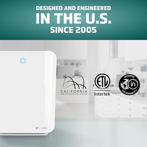 GermGuardian HEPA Air Purifier for Home, Large Rooms up to 1760 Sq. Ft. with HEPA Air Filter & UV-C Light, Zero Ozone Verified, AC5900WCA, White - Image 5