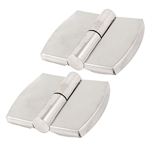 Aexit 2 Pcs Clothes Hangers Door Cupboard Silver Tone Stainless Steel Right Hand Lift Children's Clothes Hangers Off Hinge