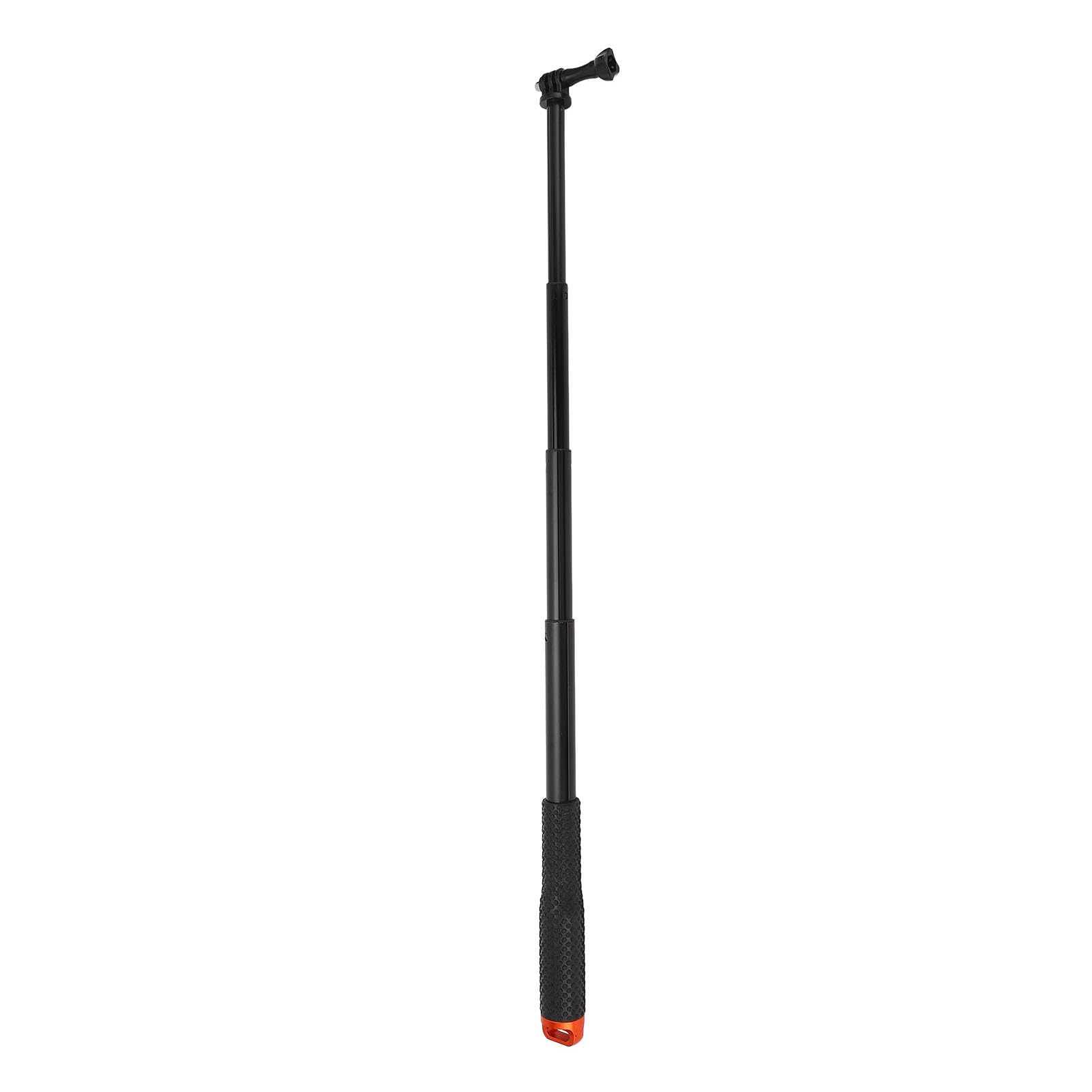 36-Inch Extendable Action Camera Selfie Stick with Aluminum Alloy Handle for Smartphone & - Mini Portable Handheld - Black (Orange)