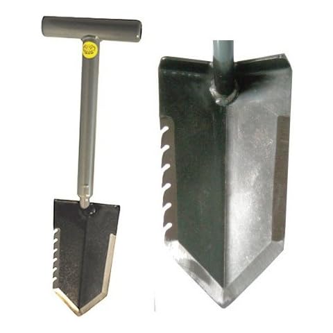 Lesche 1V_WWMFG-TH18-SER-L Mini Sampson 18" T-Handle Shovel with Serrated Blade Cover