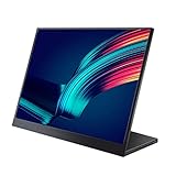ZWB Monitor De Pantalla Portátil Monitor Portátil De 15,6"con Batería/Pantalla Táctil, Monitor Full HD 1080P con Entrada USB Type-C Y Mini HDMI, Pantalla Externa para PC, Teléfono, Conmutador, PS4
