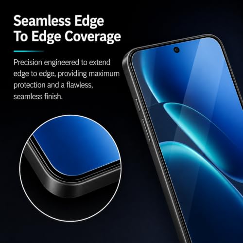 Image of Tempered Glass for iQOO Z11 | 9H Military-Grade Hardness | Gaming Optimized True Touch | Edge-to-Edge Case Friendly Fit | HD Clear Bubble-Free Screen Protector