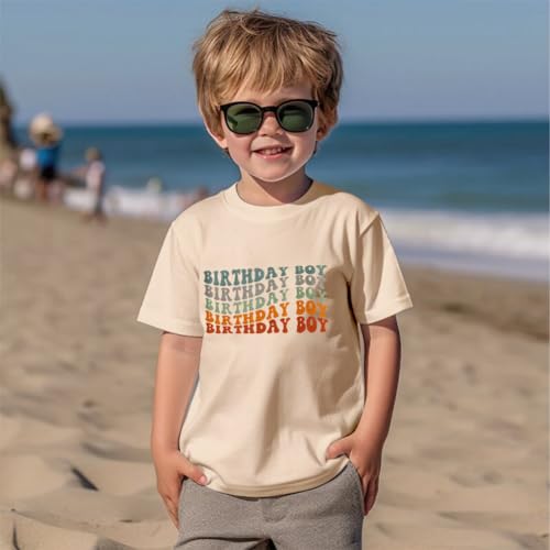 Ritatte Birthday Boy Shirt Toddler Boys Birthday Outfit 1st 2nd 3rd 4th 5th Gift Short Sleeve Party T-Shirt3