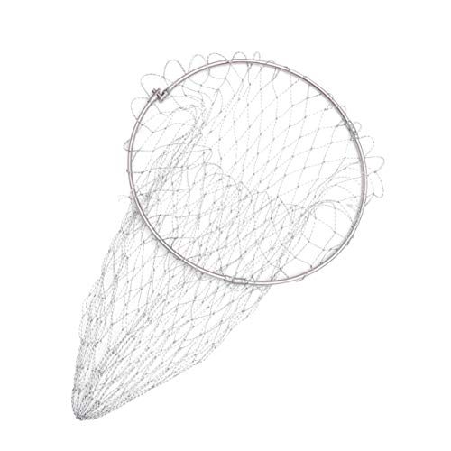 Clispeed 1 rede de pesca de aço inoxidável resistente a rasgos, rede de pesca dobrável, rede de pesc